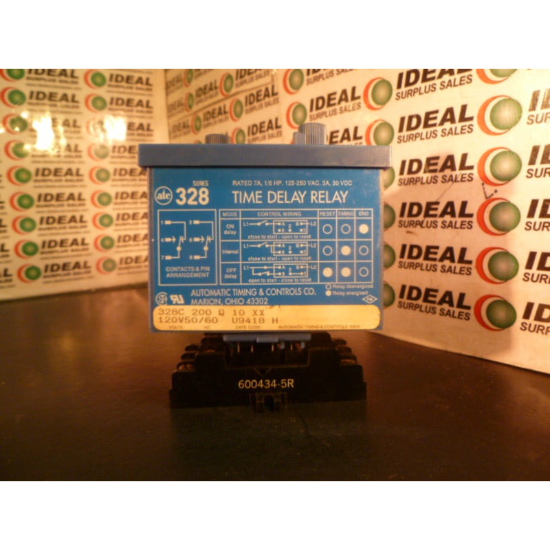 ATC 328B-200-Q-10XX 328 MOS Time Delay Relay 120VAC 1-10 SEC/MIN/HR