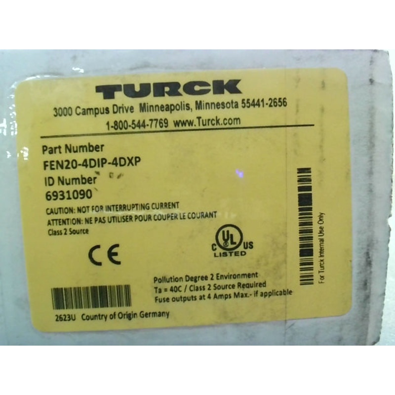 Turck FEN20-4DIP-4DXP Multiprotocol Ethernet I/O Module