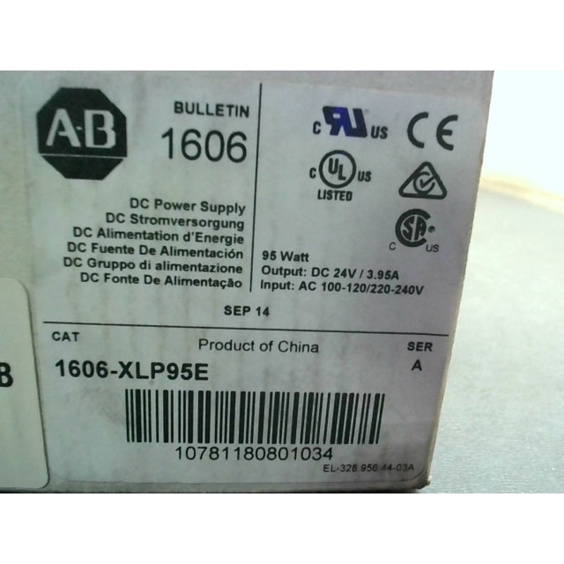 Allen-Bradley 1606-XLP95E Compact Power Supply 24-28VDC Global Input Voltage Ser A
