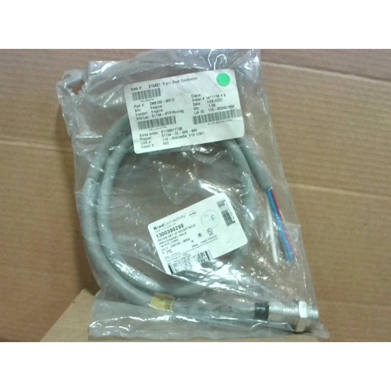 Brad Connectivity 1300390299 DeviceNet Truck Receptacle DN5100-M010 1M Length