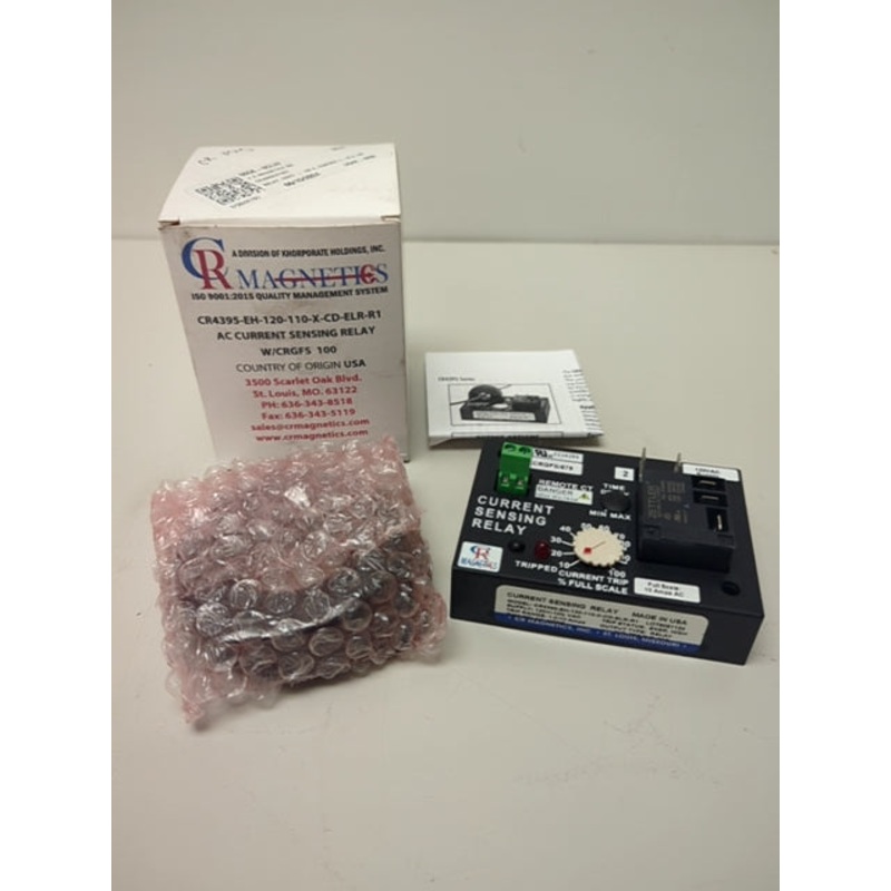CR Magnetics CR4395-EH-120-110-X-CD-ELR-R1 Current Sensing Relay w/CRGFS 100