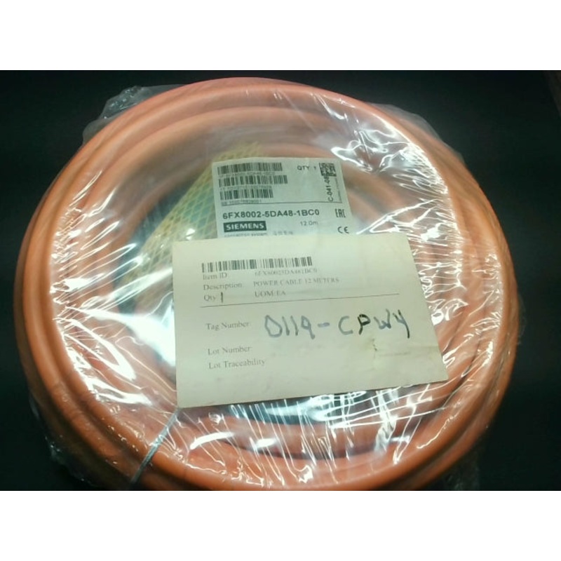 Siemens 6FX8002-5DA48-1BC0 Power Cable 12M