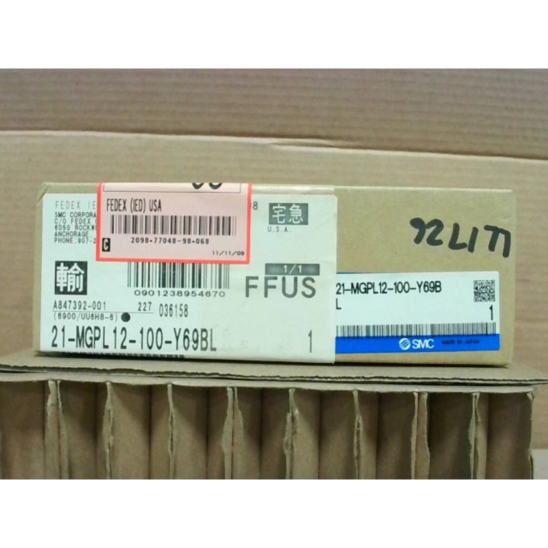 SMC 21-MGPL12-100-Y69BL Pneumatic Guide Cylinder 12mm Bore 100 Stroke