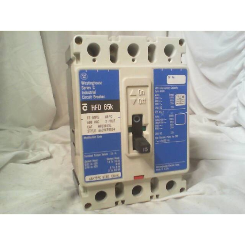 WESTINGHOUSE HFD3015L INDUSTRIAL CIRCUIT BREAKER