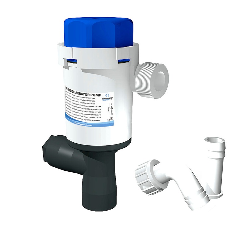 Albin Pump Twinport Aerator Pump – 500 GPH – 12V – 01-05-074