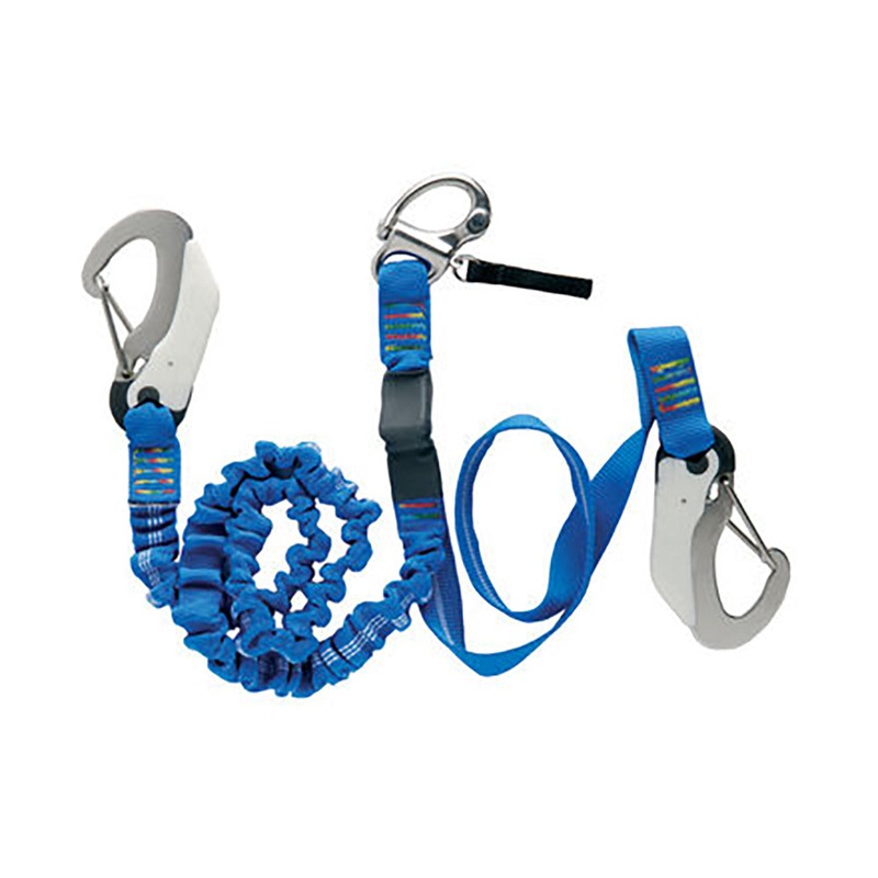 Wichard Double Releasable Elastic Tether Fixed Line with 3 Hooks – 7008