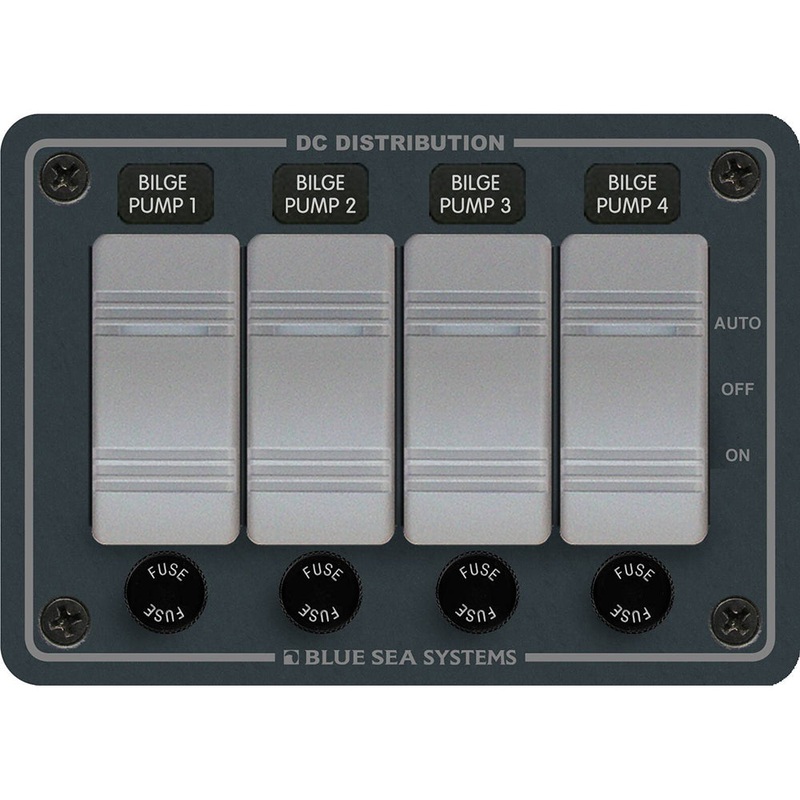 Blue Sea 8666 Contura 4 Bilge Pump Control Panel – 8666
