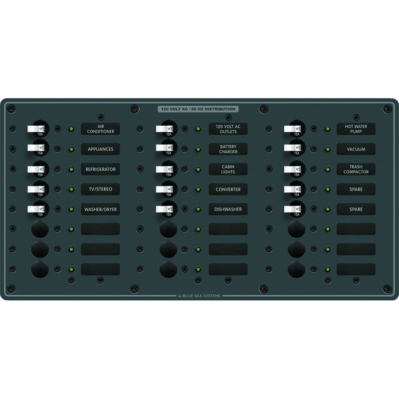 BLUE SEA 8265 PANEL 120VAC 24 POS – 8265