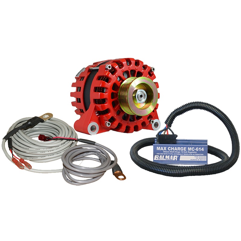Balmar Alternator Vortec K6 Serpentine Pulley Regulator & Temp Sensor – 170A – 12V – XT-VT-170-K6-KIT