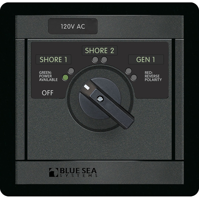 Blue Sea 1482 120V AC Rotary 30A OFF + 3 Sources – 1482