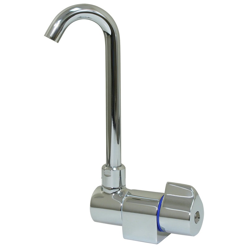 Scandvik Ceramic Family Tap w/Folding Spout – Chrome Finish – 10180P