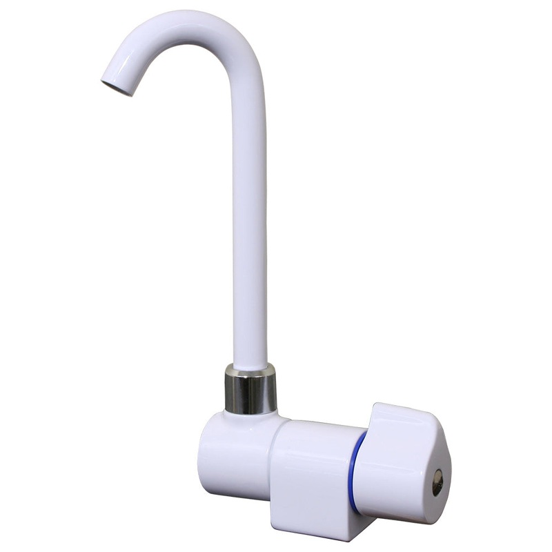 Scandvik Tall Tap w/Folding Spout – White Powder Coat Finish – 10182P