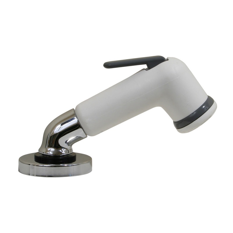 Scandvik Elbow Sprayer – Handle Pull Out – White w/6′ Hose – 10191P