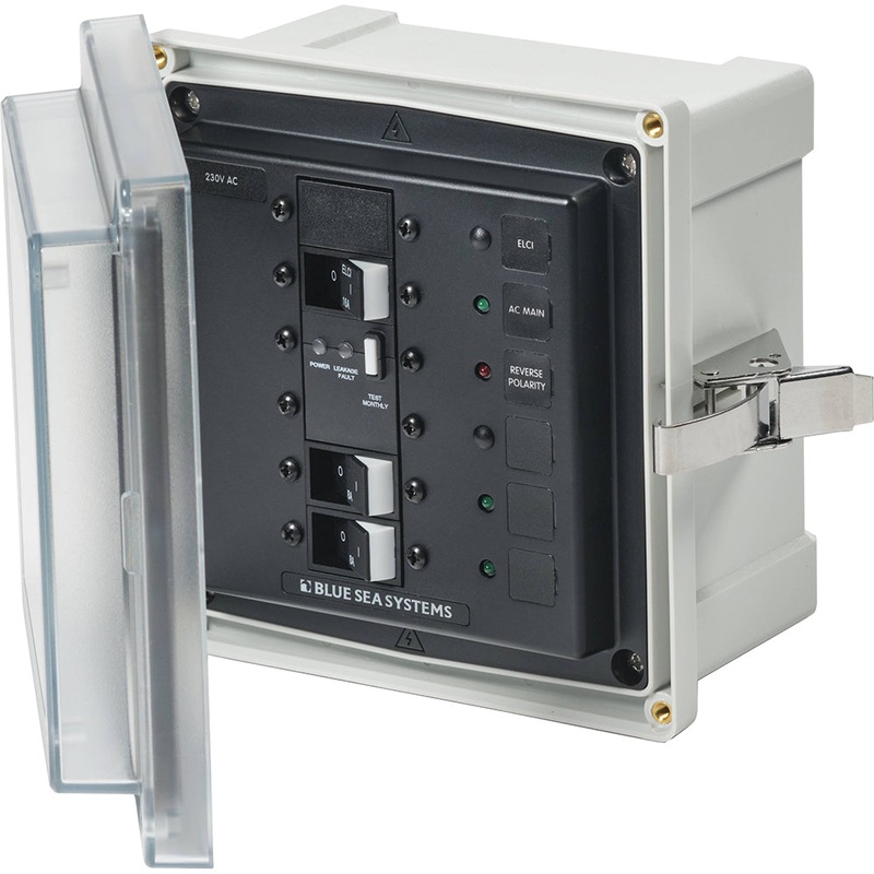 Blue Sea 3122 – SMS Panel Enclosure with ELCI (16A) & 2 Branch (8A) – 230V AC – 3122