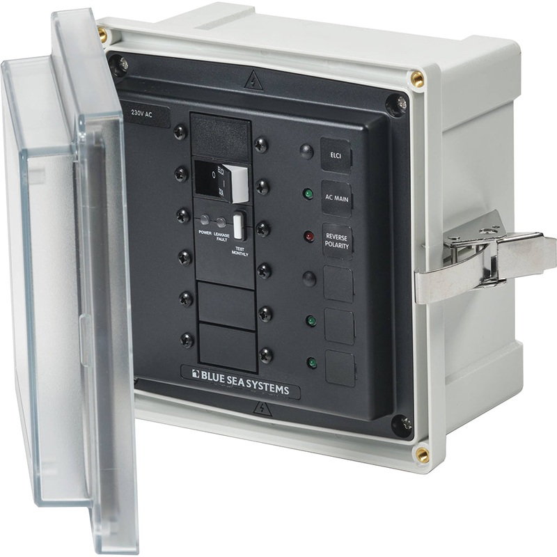 Blue Sea 3123 – SMS Panel Enclosure with ELCI (32A) & 3 Blanks – 230V AC – 3123