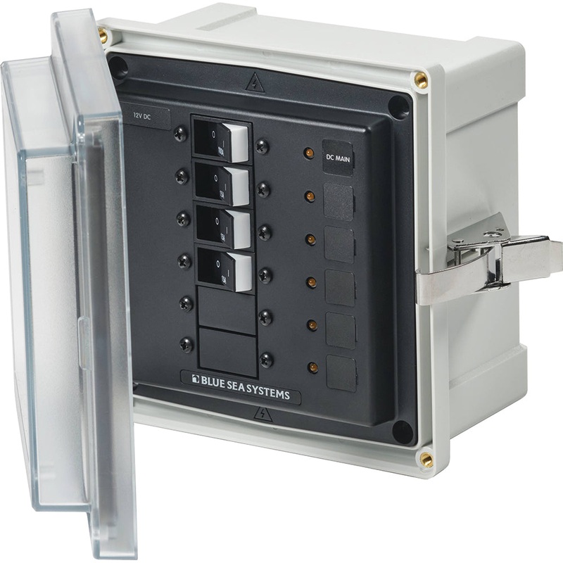 Blue Sea 3133 – SMS Panel Enclosure with Main & 3 Branch (12/24V) – 12/24V DC – 3133