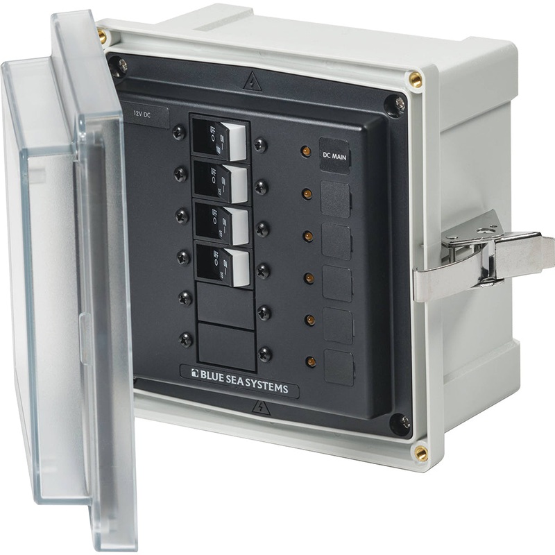 Blue Sea 3135 – SMS Panel Enclosure with UL Main & 3 Branch (12/24V) – 12/24V DC – 3135