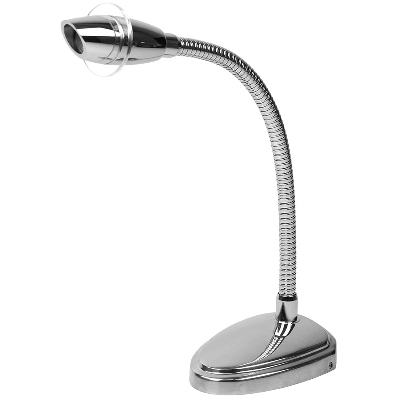 Sea-Dog Deluxe High Power LED Reading Light Flexible w/Touch Switch – Cast 316 Stainless Steel/Chromed Cast Aluminum – 404546-1
