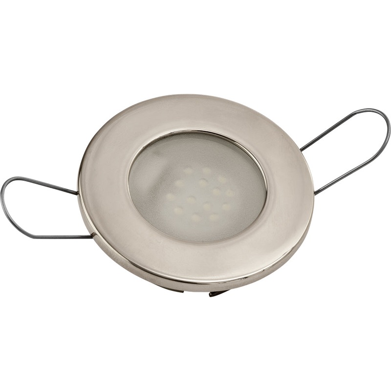Sea-Dog LED Overhead Light – Brushed Finish – 60 Lumens – Frosted Lens – Stamped 304 Stainless Steel – 404232-3