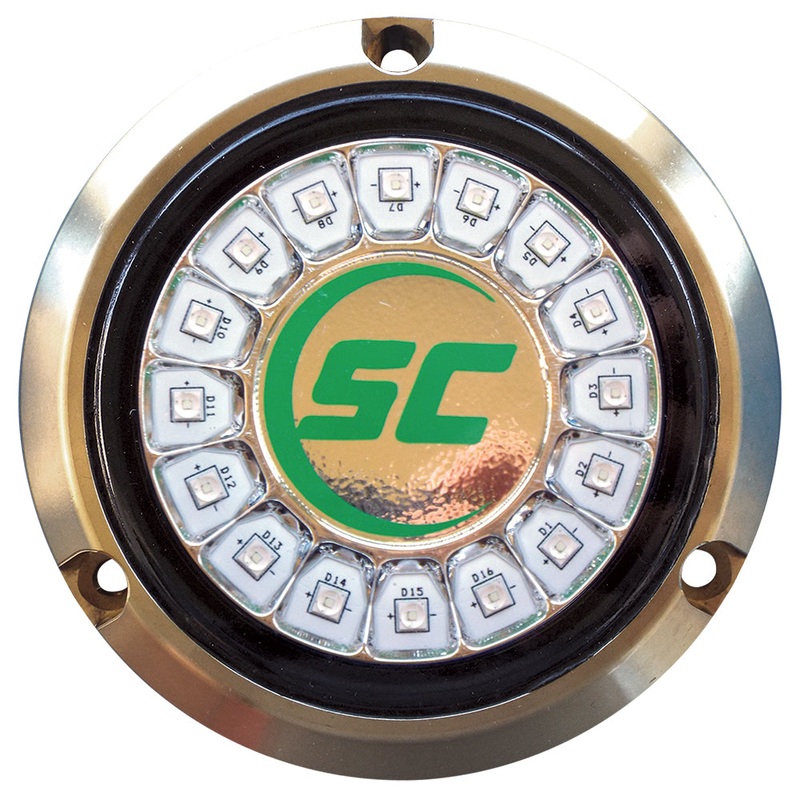 Shadow-Caster Aqua Green Single Color Underwater Light – 16 LEDs – Bronze – SCR-16-AG-BZ-10