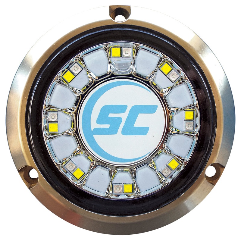Shadow-Caster Blue/White Color Changing Underwater Light – 16 LEDs – Bronze – SCR-16-BW-BZ-10