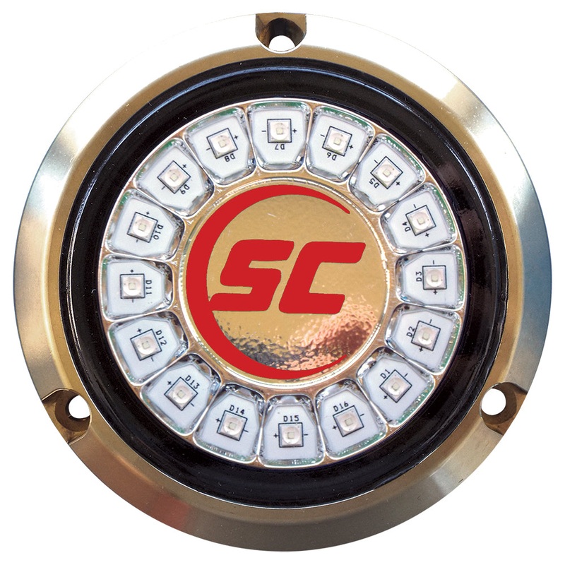 Shadow-Caster Cool Red Single Color Underwater Light – 16 LEDs – Bronze – SCR-16-CR-BZ-10