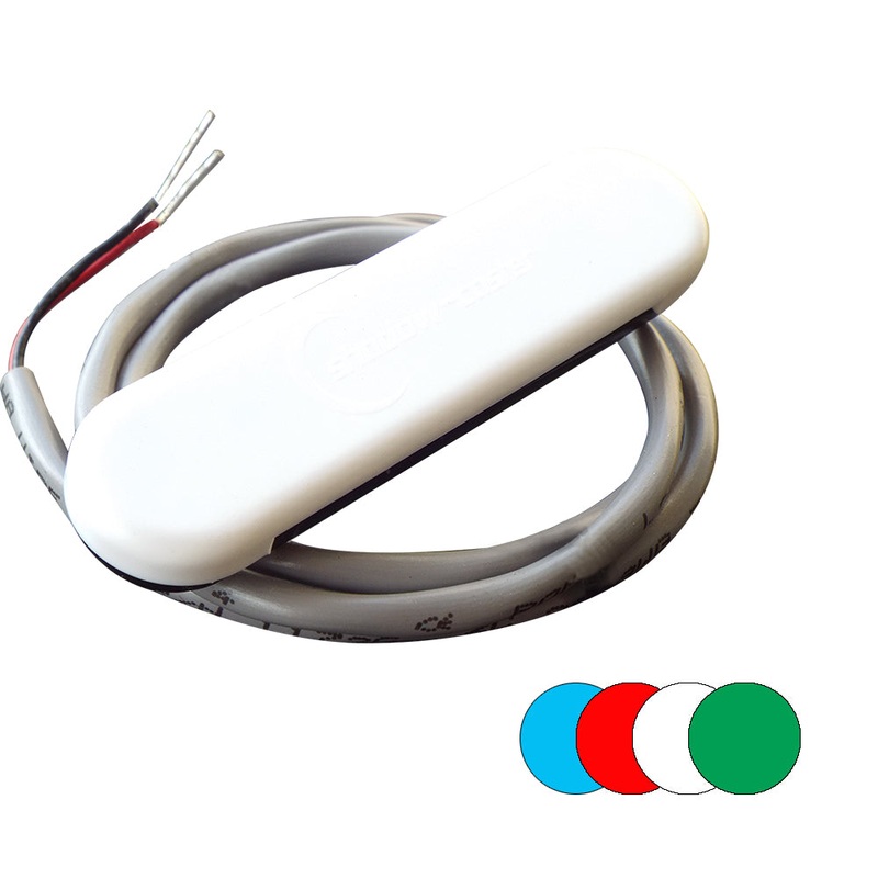 Shadow-Caster Courtesy Light w/2′ Lead Wire – White ABS Cover – RGB Multi-Color – 4-Pack – SCM-CL-RGB-4PACK