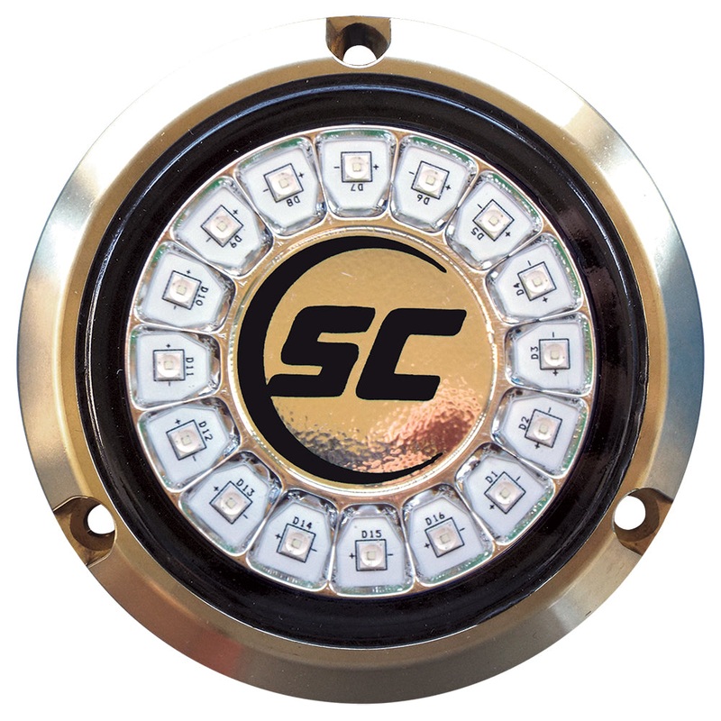 Shadow-Caster Great White Single Color Underwater Light – 16 LEDs – Bronze – SCR-16-GW-BZ-10