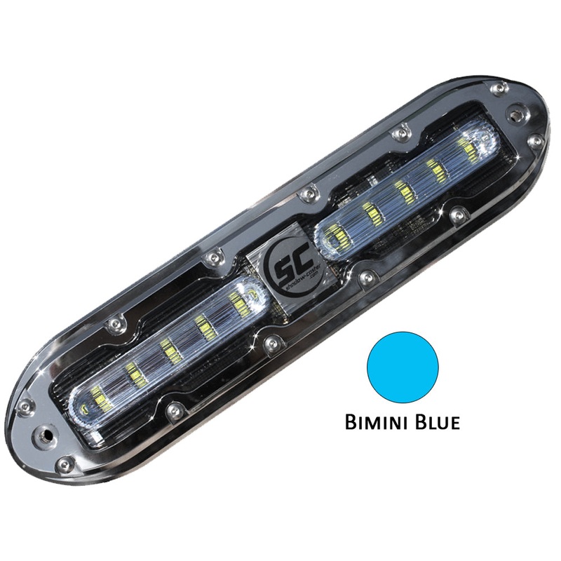 Shadow-Caster SCM-10 LED Underwater Light w/20′ Cable – 316 SS Housing – Bimini Blue – SCM-10-BB-20