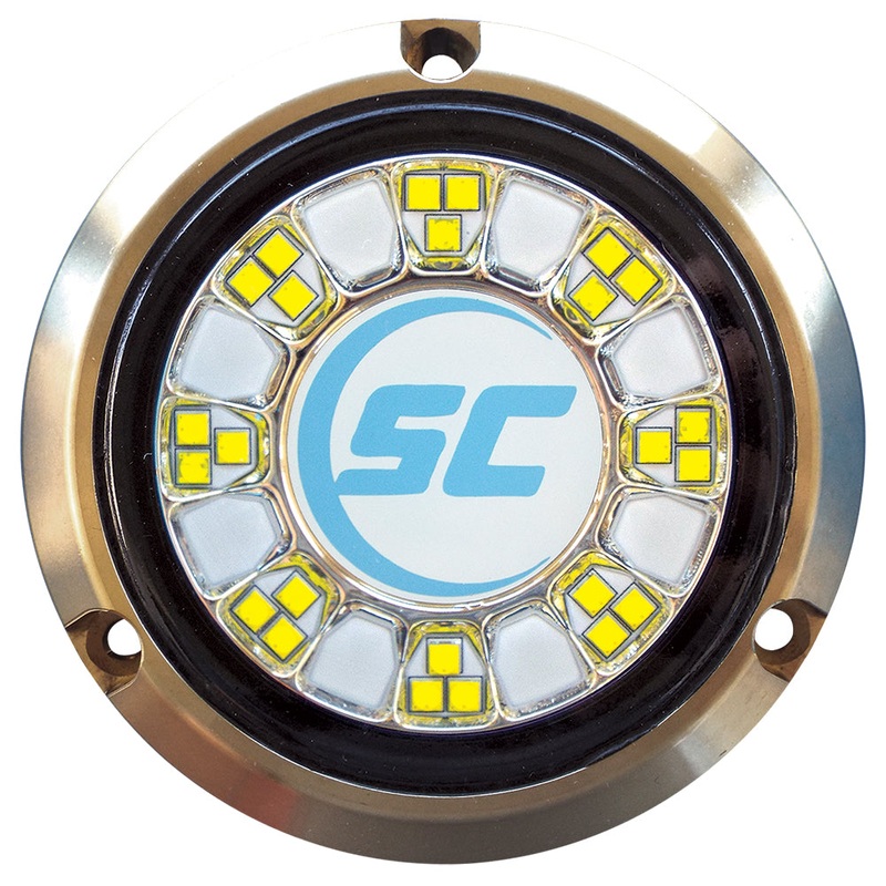 Shadow-Caster SCR-24 Bronze Underwater Light – 24 LEDs – Bimini Blue/Great White – SCR-24-BW-BZ-10