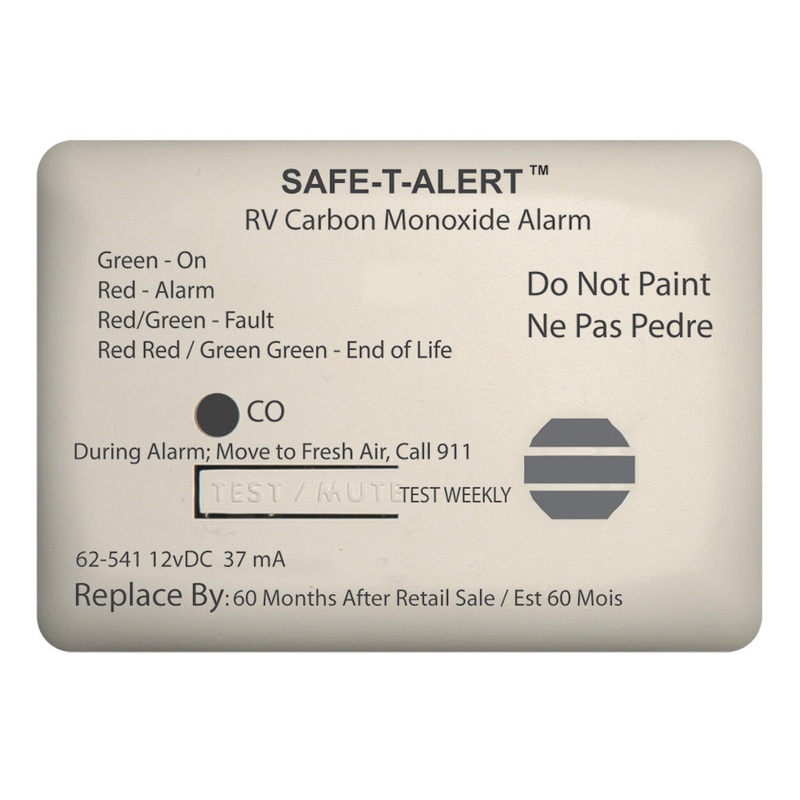 Safe-T-Alert 62 Series Carbon Monoxide Alarm – 12V – RV Surface Mount – White – 62-541-WT