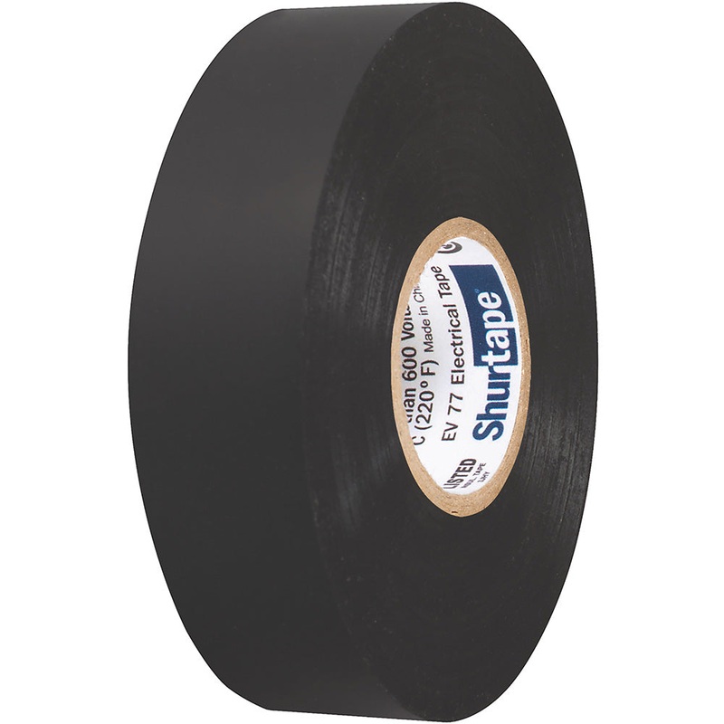Shurtape EV 077B Professional Grade Black Electrical Tape f/Insulating & Splicing – 3/4 x 66′ – 10-Pack – 104706