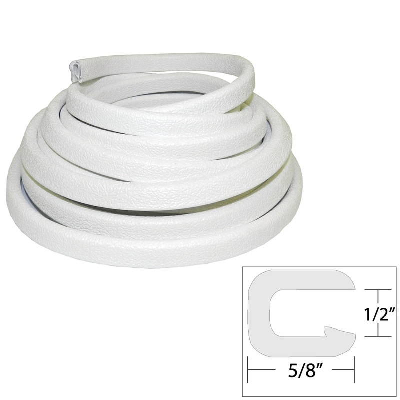 TACO Flexible Vinyl Trim –  Opening x ?W x 25’L – White – V30-1316W25-1 – V30-1316W25-1