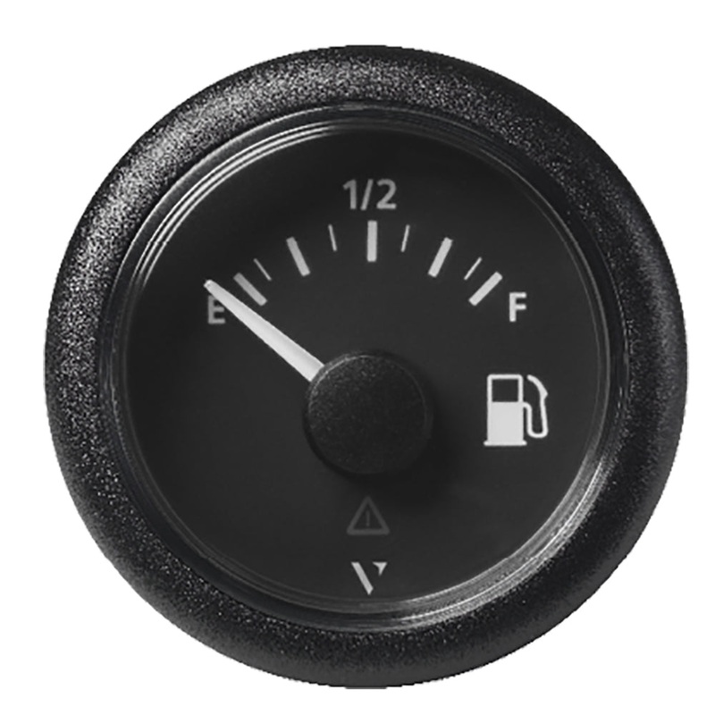 VDO Marine 2-1/16 (52MM) Viewline Fuel Level Gauge Empty/Full – 8-32V – 240-33.5 OHM – Black Dial & Round Bezel – A2C59514094