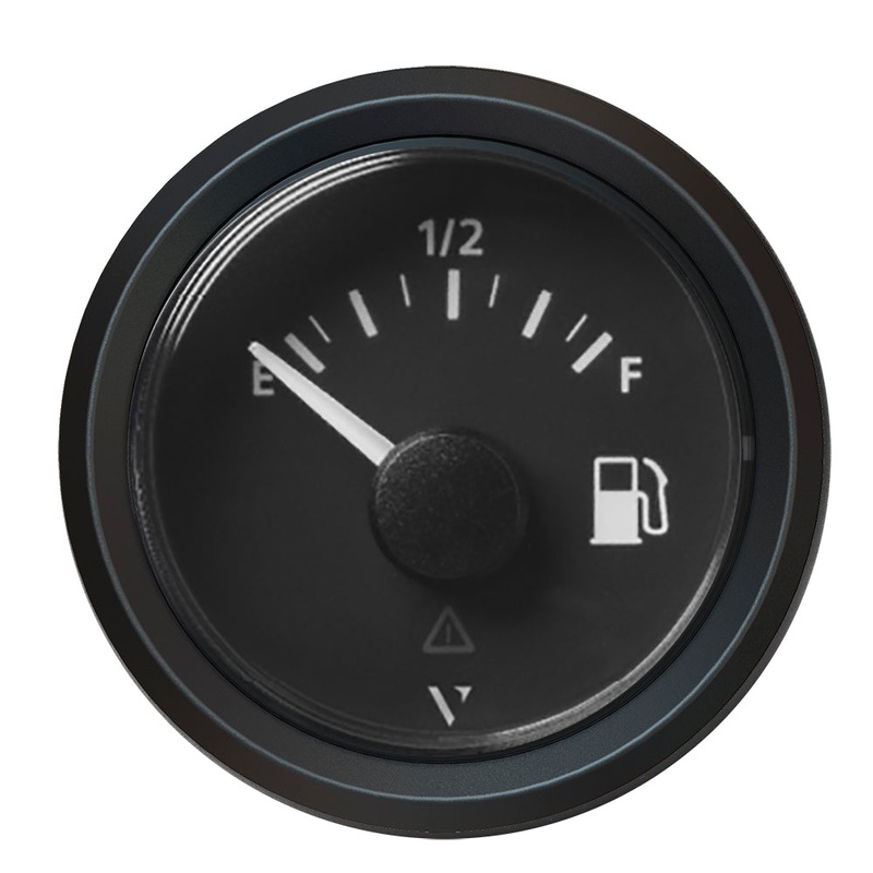 VDO Marine 2-1/16 (52MM) Viewline Fuel Level Gauge Empty/Full – 8-32V – 240 – 33.5 OHM – Black Dial & Triangular Bezel – A2C59514096