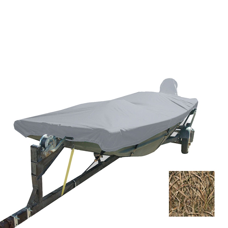 Carver Performance Poly-Guard Styled-to-Fit Boat Cover f/14.5′ Open Jon Boats – Shadow Grass – 74201C-SG