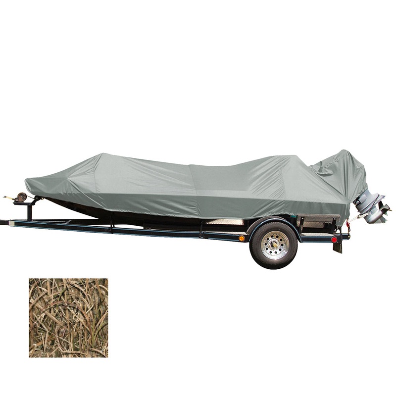 Carver Performance Poly-Guard Styled-to-Fit Boat Cover f/18.5′ Jon Style Bass Boats – Shadow Grass – 77818C-SG