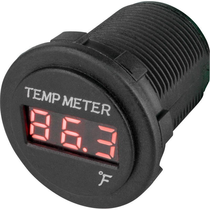 Sea-Dog Round Red LED Temperature Meter – 421618-1