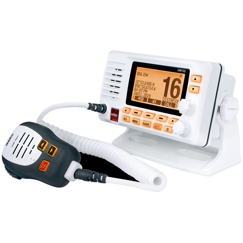 Uniden UM725 Fixed Mount VHF with GPS & Bluetooth – White – UM725GBT