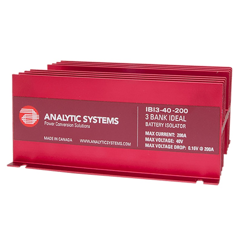Analytic Systems 200A, 40V 3-Bank Ideal Battery Isolator – IBI3-40-200