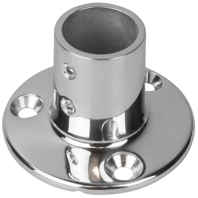 Sea-Dog Rail Base Fitting 2-3/4 Round Base 90 Degree 316 Stainless Steel – 1 OD – 280901-1