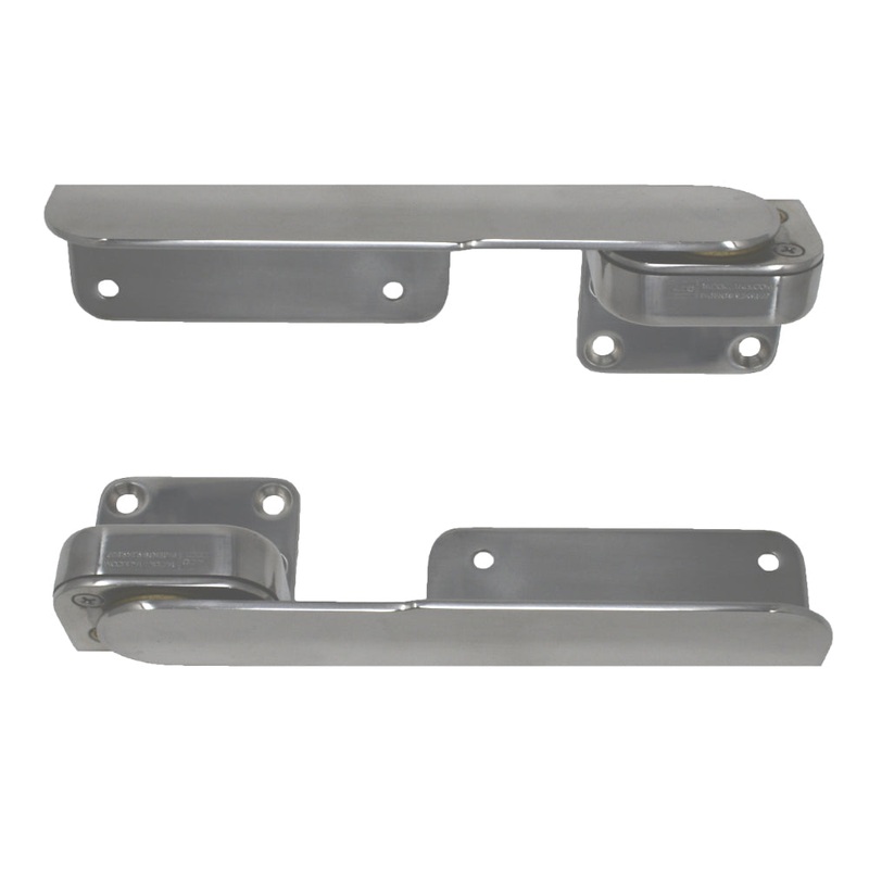 TACO Command Ratchet Hinges 9-3/8 Polished 316 Stainless Steel – Pair – H25-0016