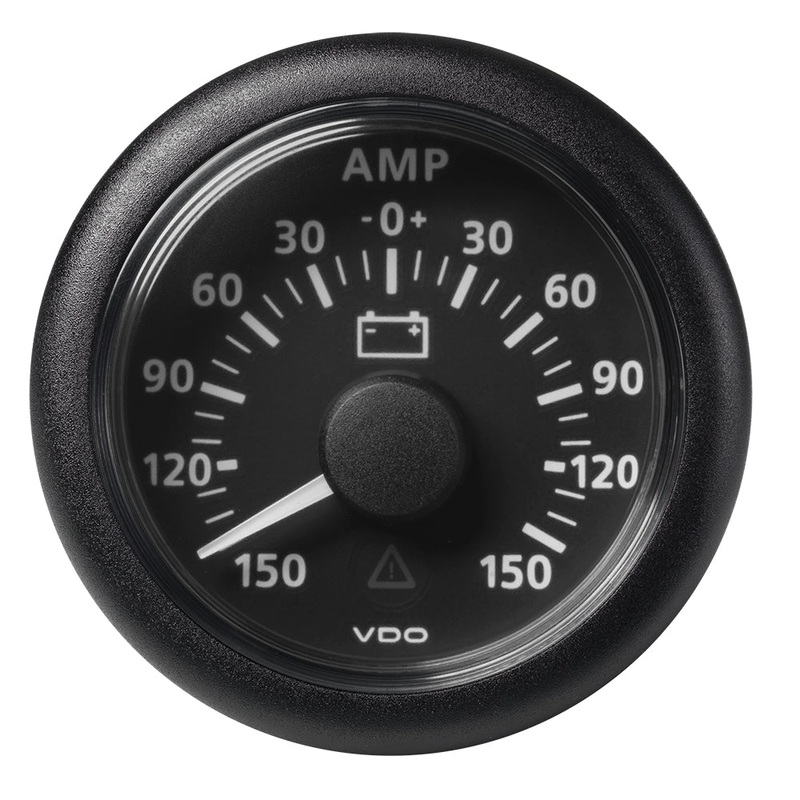 VDO 2-1/16 (52mm) Viewline Battery Status Gauge -150/+150 AMP – 8 to 32V – Black Dial & Bezel – A2C59512329