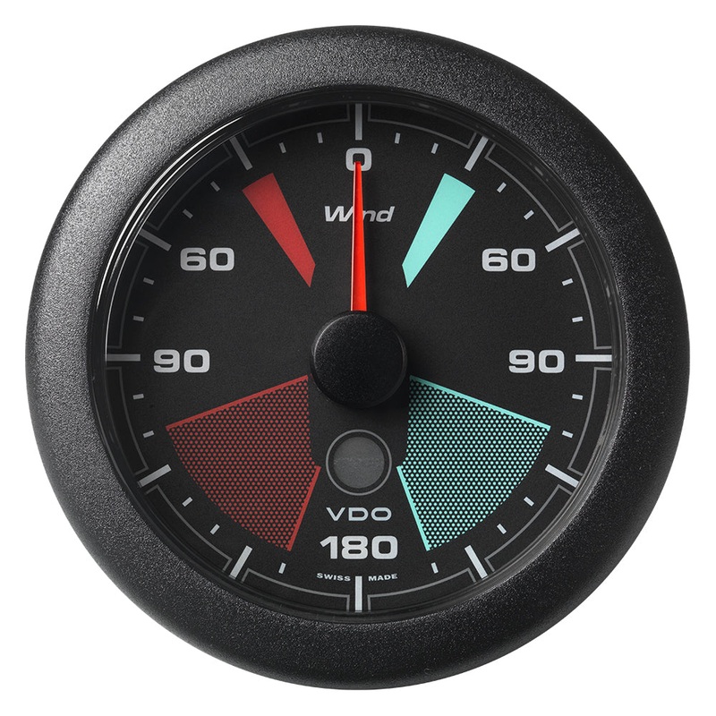VDO Marine 3-3/8 (85MM) OceanLink Apparent/True Wind Angle Gauge – Black Dial & Bezel – A2C1957400001