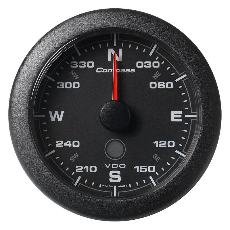 VDO Marine 3-3/8 (85MM) OceanLink Compass – 360 Degree – Black Dial & Bezel – A2C1957380001