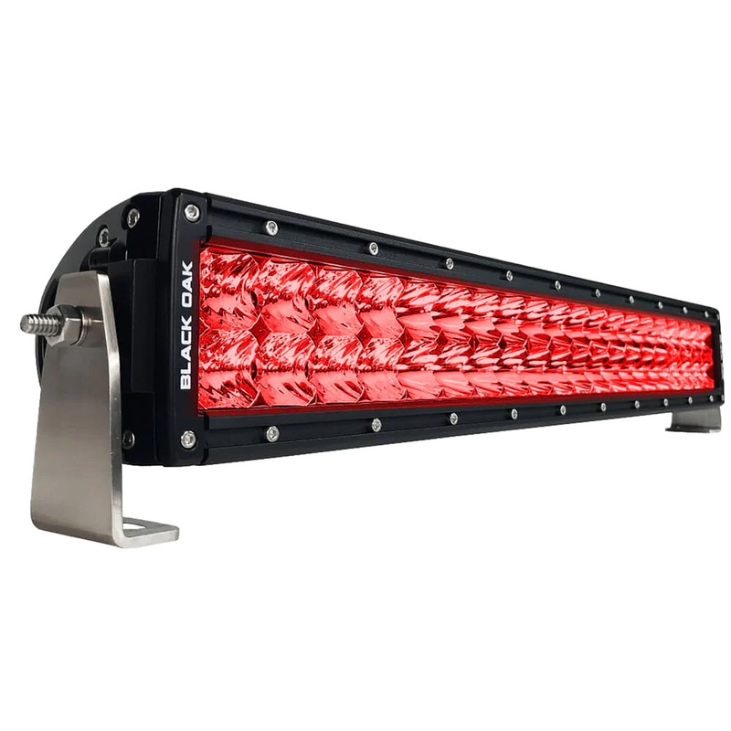 Black Oak Curved Double Row Combo Red Predator Hunting 20 Light Bar – Black – 20CR-D3OS