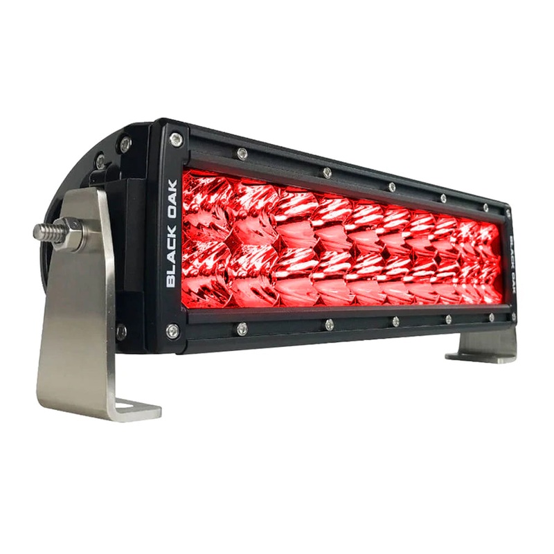 Black Oak Double Row Combo Red Predator Hunting 10 Light Bar – Black – 10R-D3OS