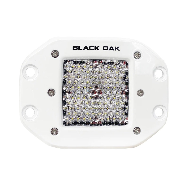Black Oak Pro Series 2 Flush Mounted Diffused Light – White – 2DM-FPOD10CR