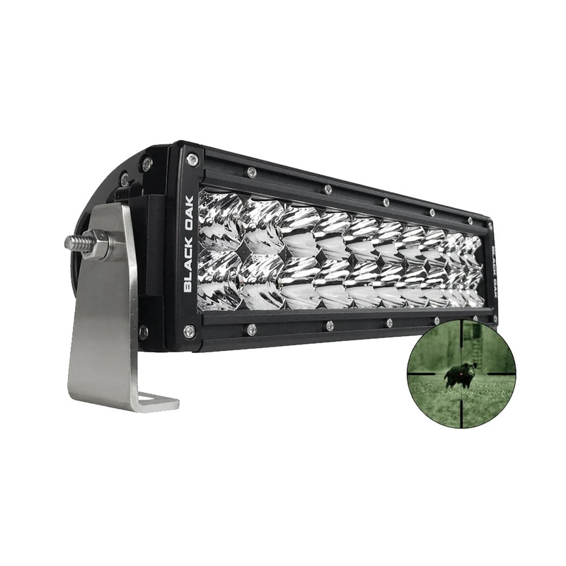 Black Oak Pro Series Double Row Combo Infrared 10 940nm Light Bar – Black – 10IR-940