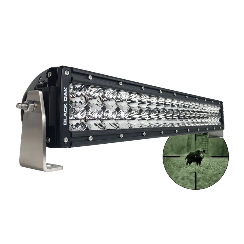 Black Oak Pro Series Double Row Combo Infrared 20 940nm Light Bar – Black – 20IR-940
